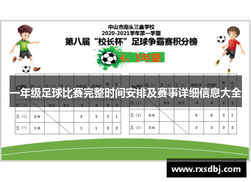一年级足球比赛完整时间安排及赛事详细信息大全